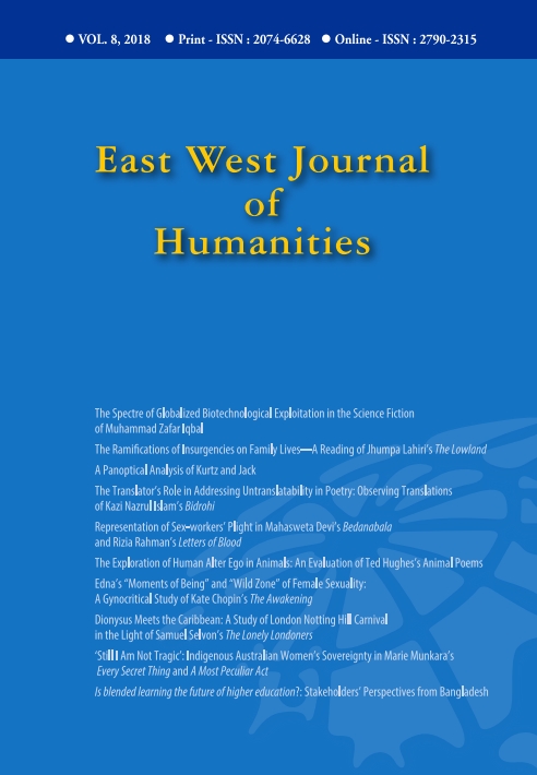 					View Vol. 8 (2018): East West Journal of Humanities (EWJH)
				